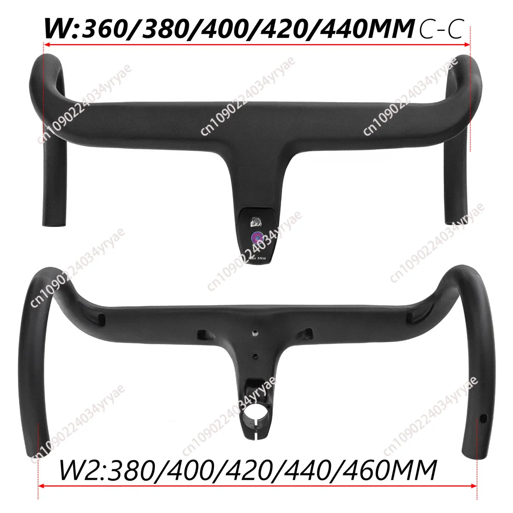 Road bicycle carbon fiber handlebar integrated bend handle inner wiring code watch rack gasket