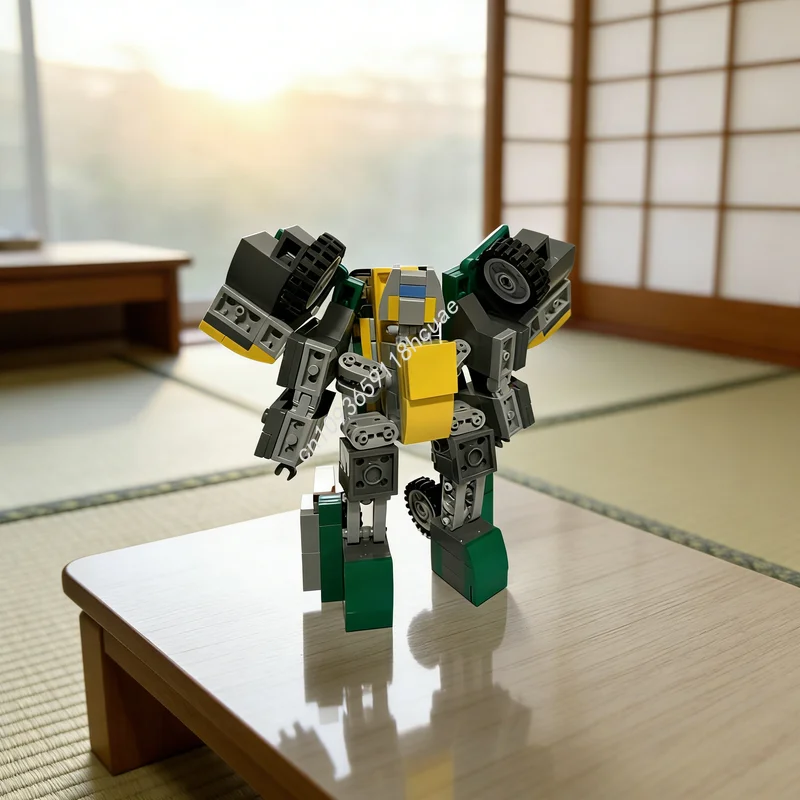 

246 деталей MOC Конструктор «Трансформер Браун», архитектурные блоки для сборки, развивающая игрушка, креативный набор для творчества, идея для подарка на Рождество, обучающий конструктор