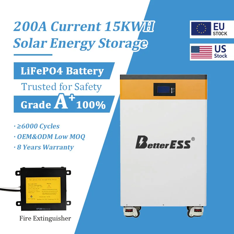 

Аккумулятор LiFePO4 48В 51.2В 300Ач 15кВтч со встроенной BMS 200А, литиевая батарея на 6000 циклов, портативное хранилище энергии, без налогов в ЕС и США