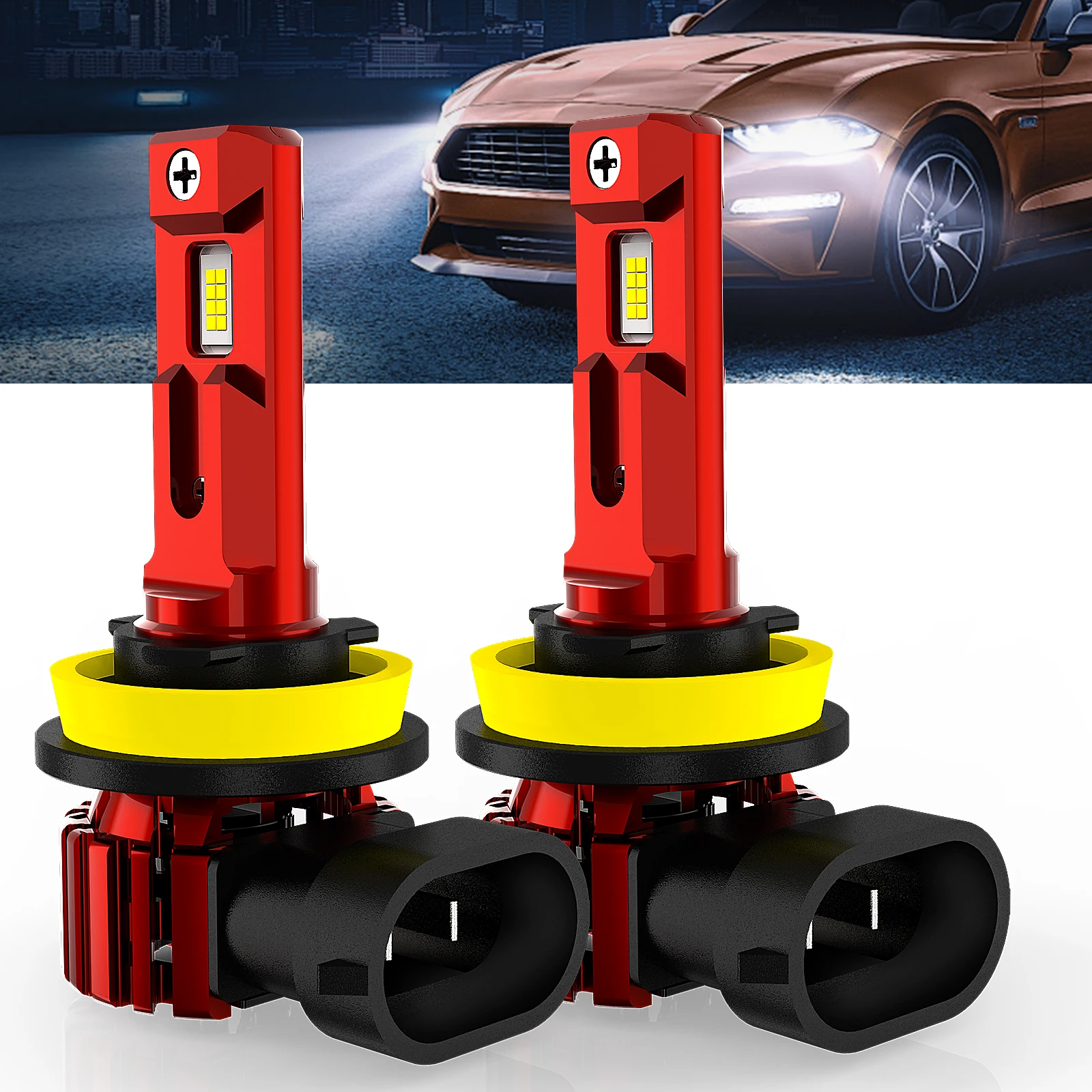 �y�Z�[�����z2 �� H11 LED �n�C�p���[�t�H�O���C�g DRL �d�� CANBUS �݊� H8 H11 9005 9006 9145 HB3 HB4 ��