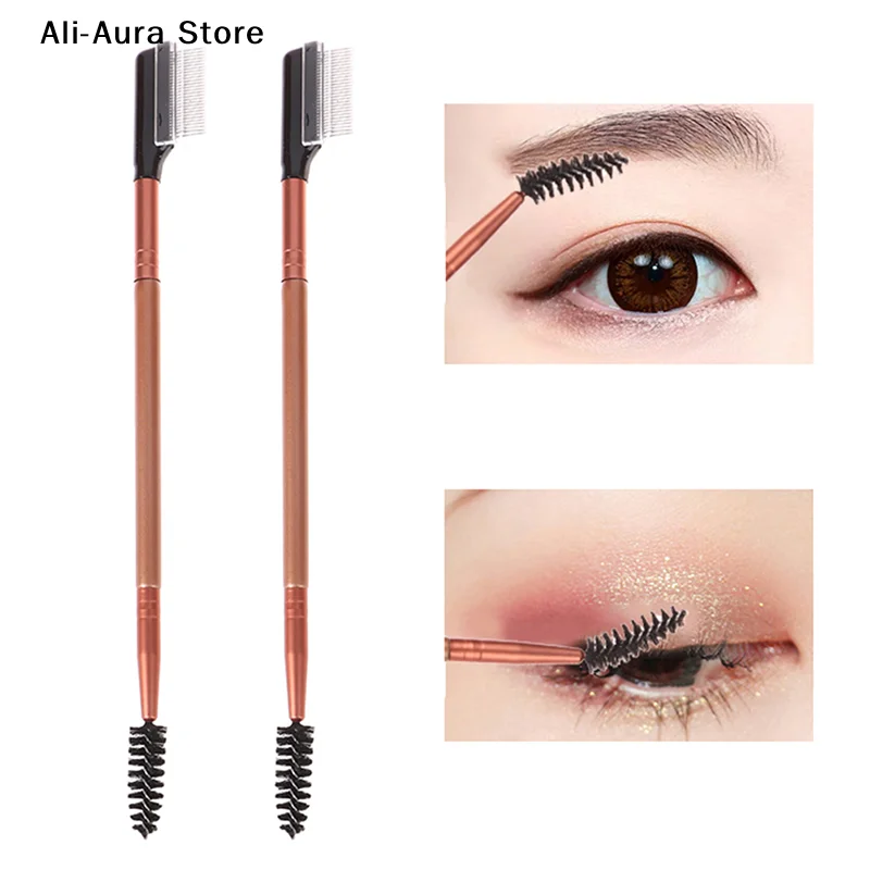 1PC Eyelash Comb Eyebrow Lash Brush Cosmetics Lash Separator Stainless Steel Professional Makeup Eyelash Brush Makeup Cosmetic