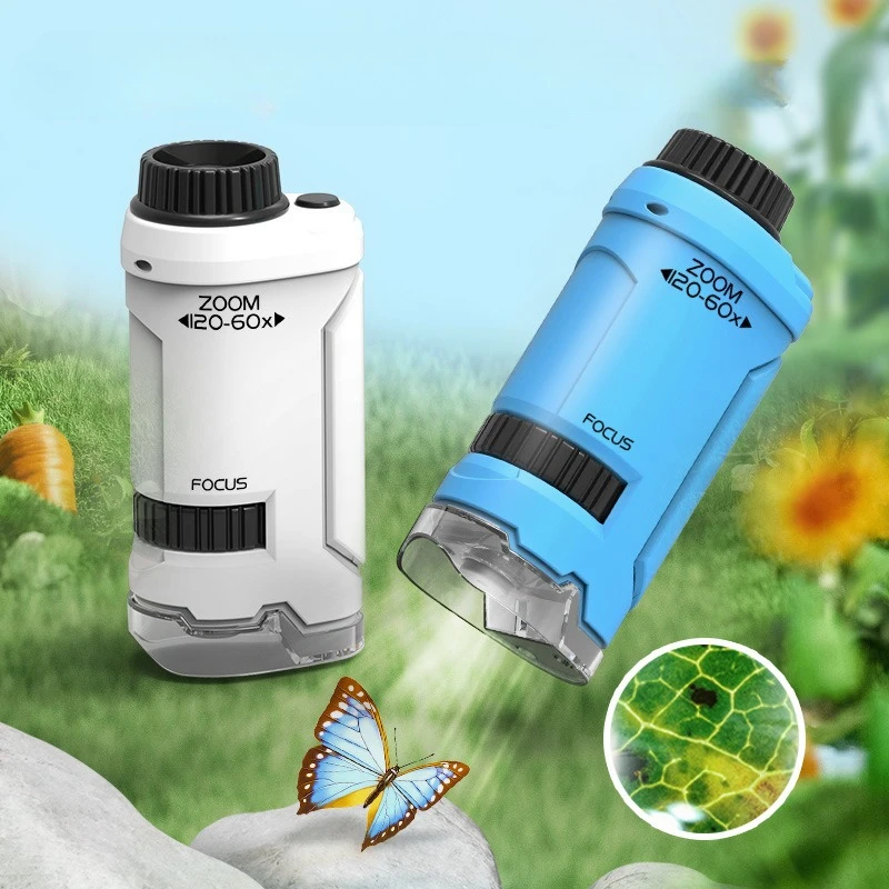 Children's handheld microscope convenient small electron microscope slide specimen for kindergarten use