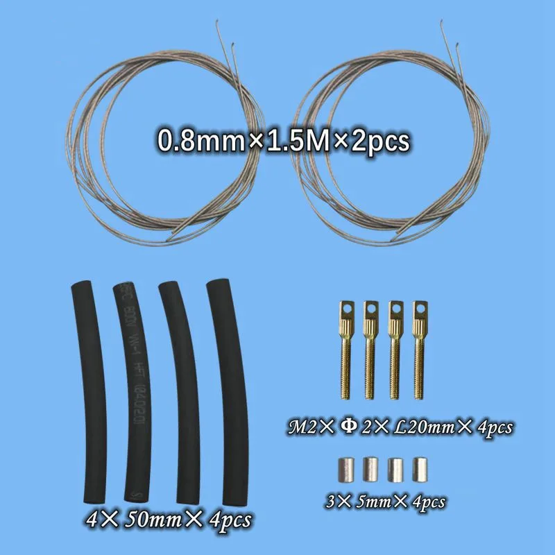 1 Set Servo Steering-Wheel Pull Steel Wire With Pull-Pull System Clevise Quick Link Couplers &Heat-Shrink Tube RC Airplanes Part