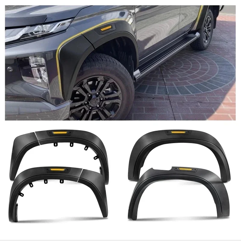 6 Pieces Matte Black Wheel Arch Flares Mud Guards Protector Auto Exterior Accessories With Two Installation Options
