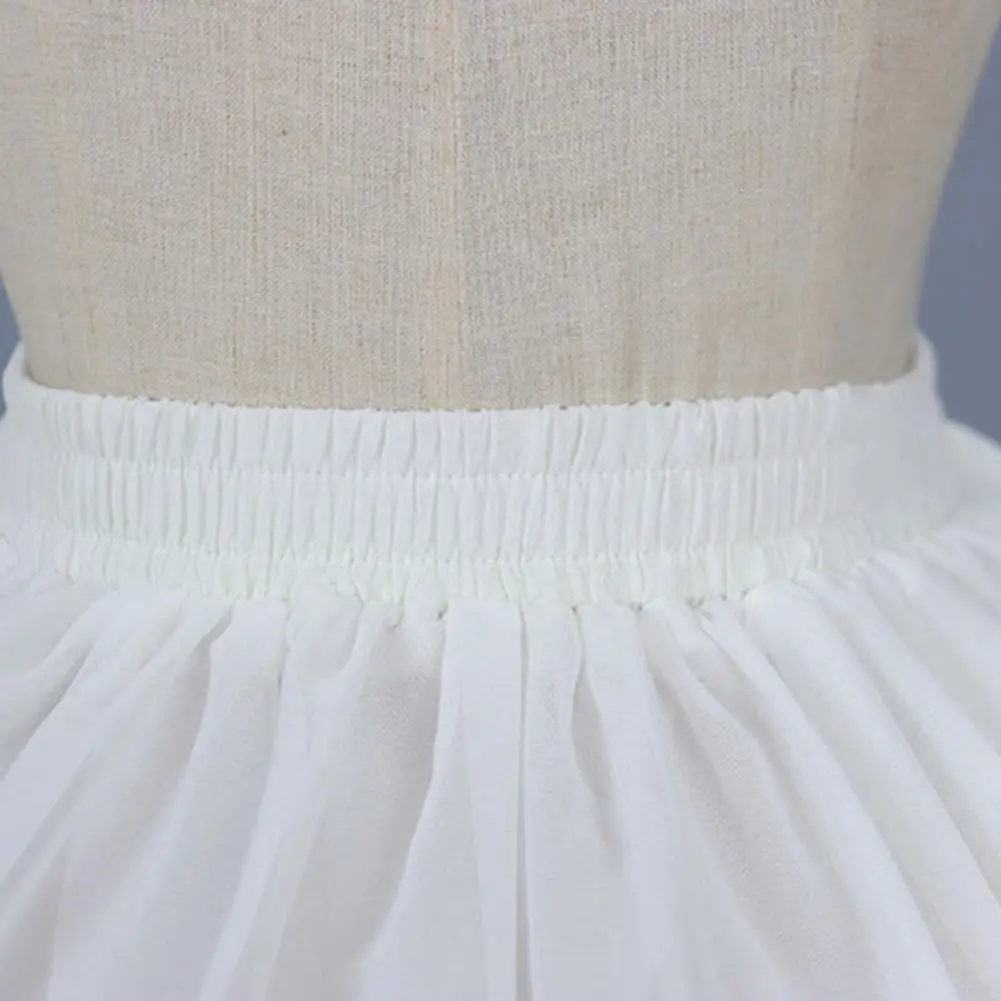 2024 Lolita Kawaii White Petticoat Ruffle Cake Star Moon Adjustable Casual Underskirt For Cosplay Dance Party Skirts