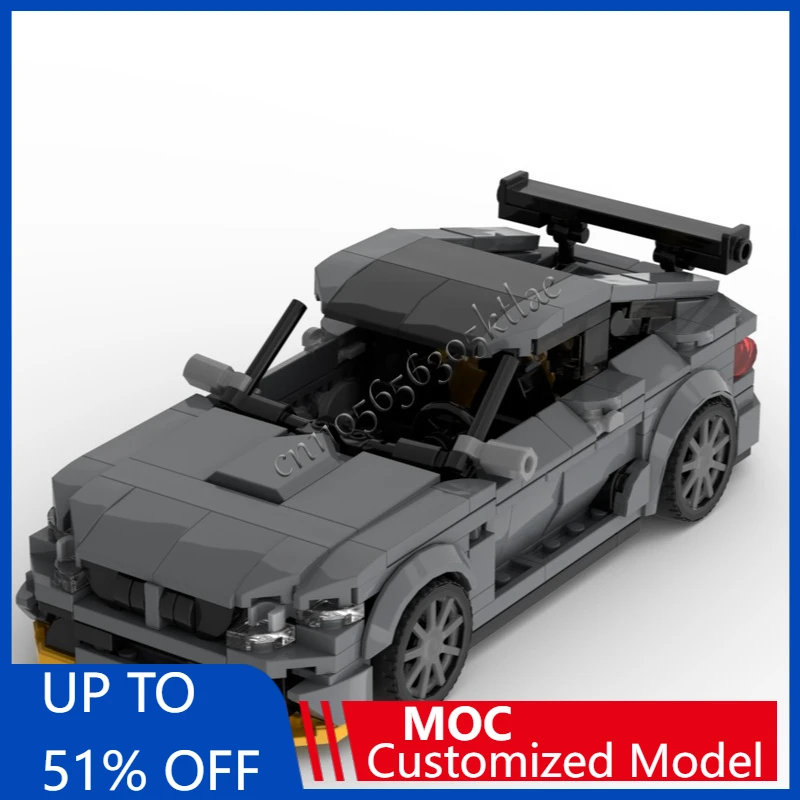 436 pçs tecnologia moc corrida cinza supercar modelo blocos de construção velocidade veículo tijolos brinquedos crianças adulto aniversário presentes natal