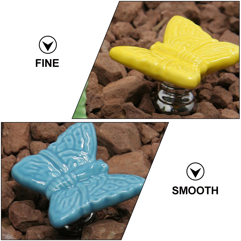 

8pcs Cabinet Handle Drawer Knobs Vintage Style Ceramic Cupboard Knob Durable Corrosion Resistant Multiple Color Options