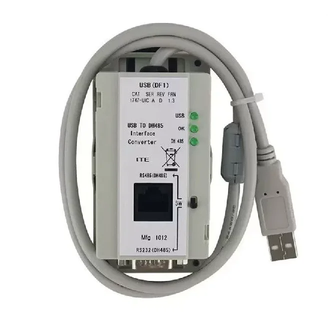 New 1747-UIC USB To DH485 Interface Converter RS-232 And RS-485 Ports,3 LED Indicators