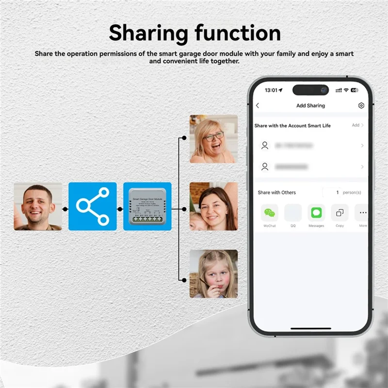 N11R Tuya Zigbee Garage Door Controller Module For Smart Life APP Remote Control Garage Door Opener Works For Alexa Google US Pl