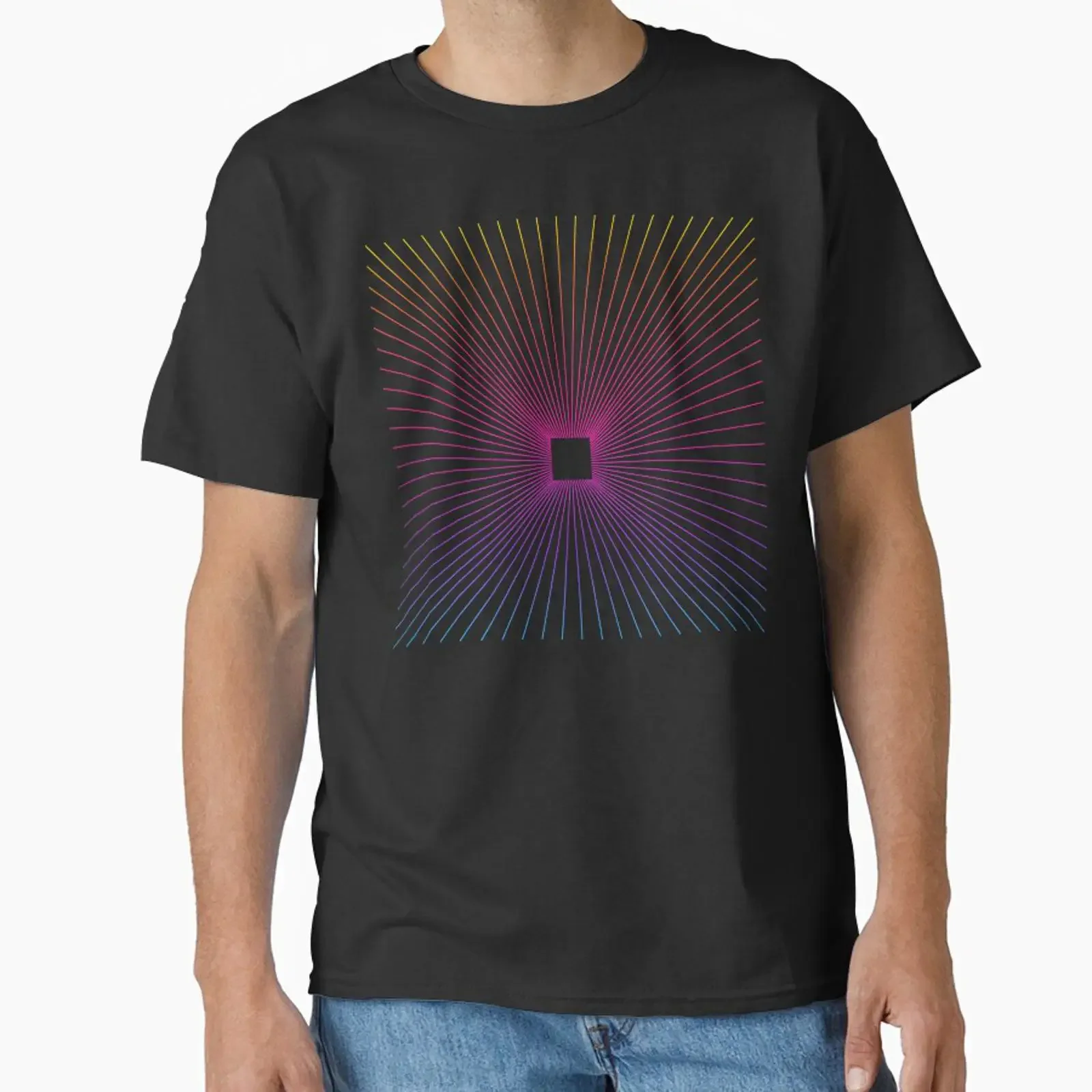 Unknown Space Colorful Abstract Outer Classic T Shirt vintage Washed streetwear Unisex graphic homme Comfortable Breathable