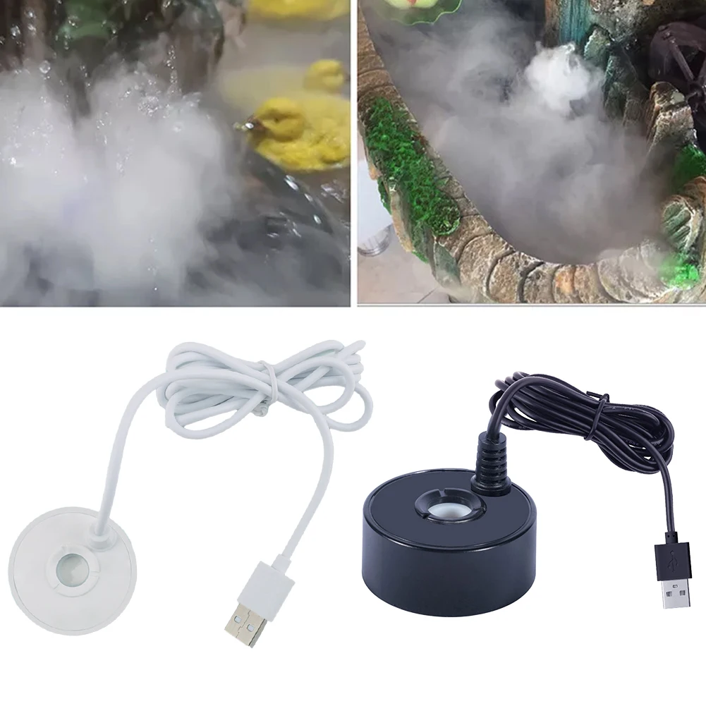 USB 5V Mist Maker With 1.4M Cable Fountain Pond Water Small Rockery Water Fish Tank Landscaping Atomizer Outdoor Garden Sprayer