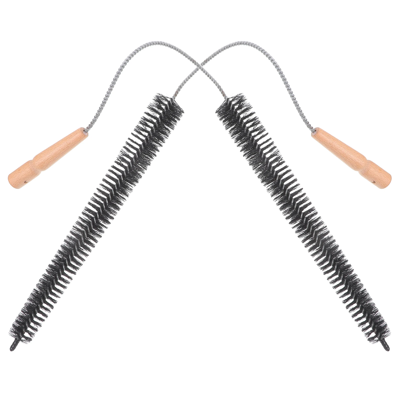 

2Pcs Dryer Cleaning Brush Vent Cleaner Drain Lint Remover Tools Nylon Bristles Wooden Handle Air Duct Home Cleaning