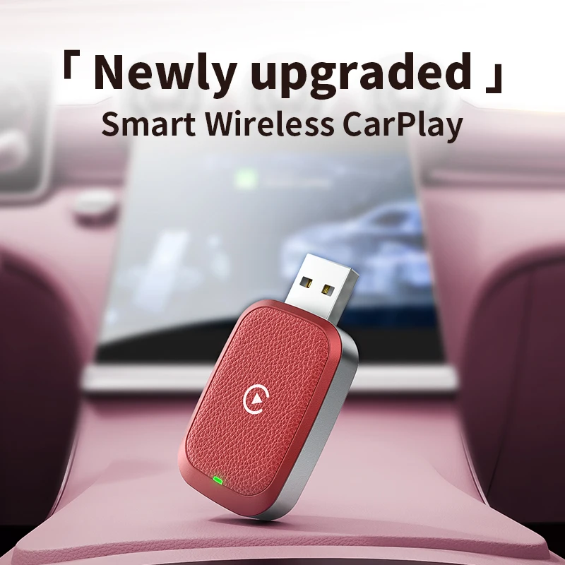 Mini Wired to Wireless Car Android Auto Adapter Carplay Smart Dongle Plug and Play For Toyota Kia Volvo VW Hyundai Jeep