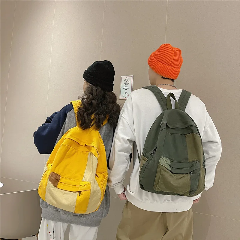 Fashion Students Backpack Canvas Kawaii Girl Travel Book Bags College Lady Laptop Backpacks Schoolbag Back To School