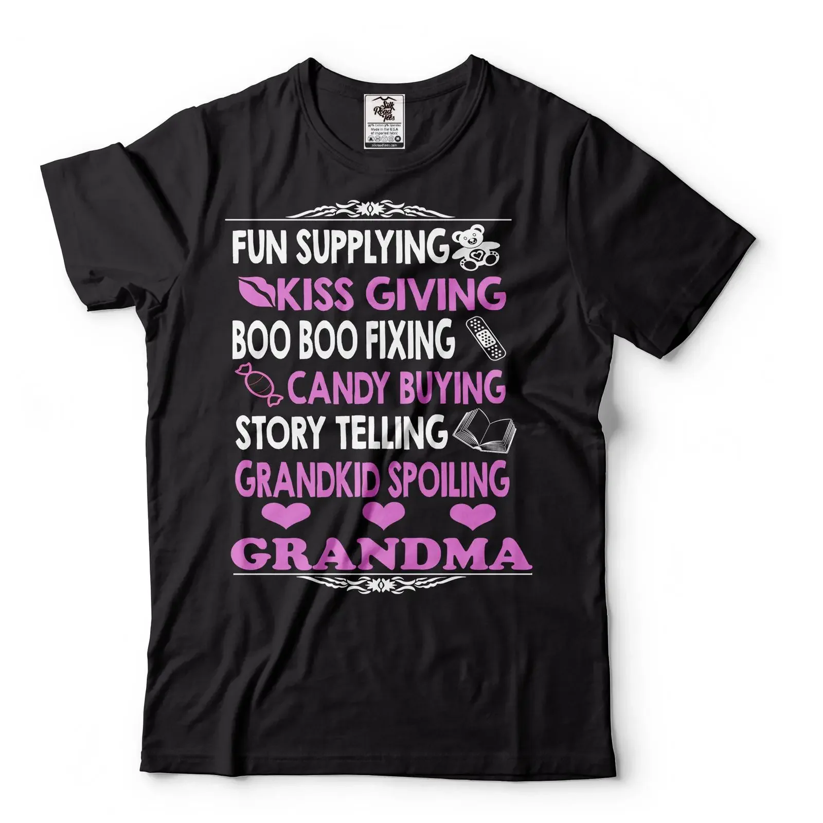 Funny Grandma T Shirt Grandkid Spoiling Story Telling vintage Washed Casual Slightly graphic Soft streetwear Comfortable homme