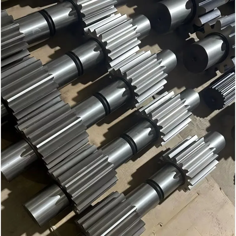 Heat Treated High Wear Resistant Alloy Steel Gear Shaft, Custom Mining Transmission Component, High Stability Mechanical Part fo