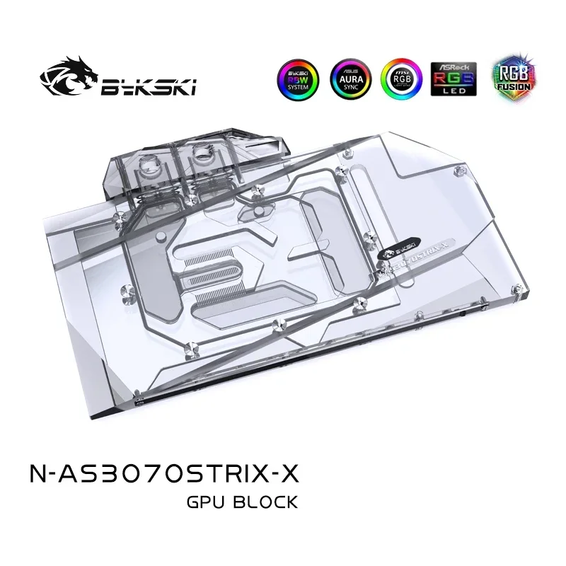 Bykski GPU Water Block Use for ASUS ROG STRIX RTX 3070/3060TI Graphics Card /Full Cover /Copper Radiator Block  N-AS3070STRIX-X