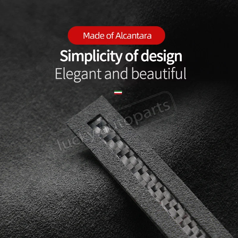 مصنوعة من الكانتارا العالمي لتقوم بها بنفسك عجلة توجيه سيارة العلوي ماركر مركز خط ملصق مائي الكسوة ل BYD ليوبارد 5 8 2024 2025 اكسسوارات