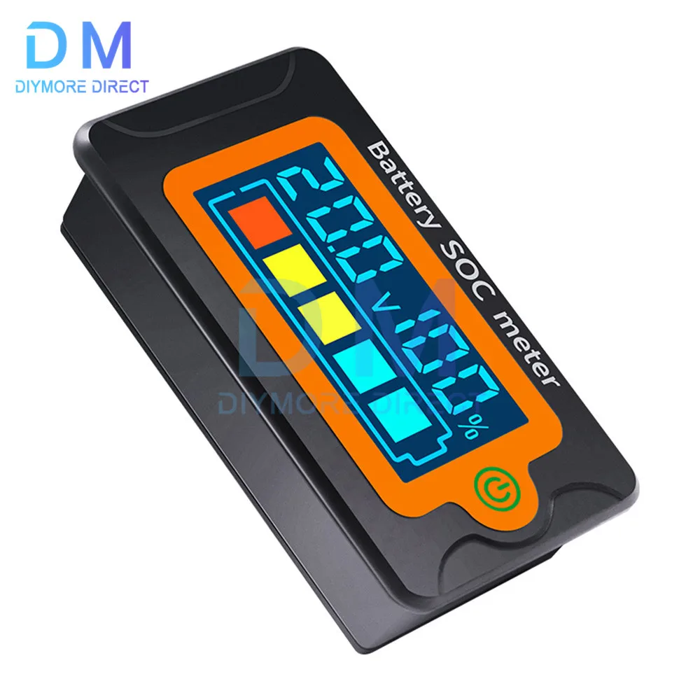 Indicatore di capacità della batteria impermeabile voltmetro cc 8-100V Tester per batteria al litio al piombo acido 12V 24V 48V 72V