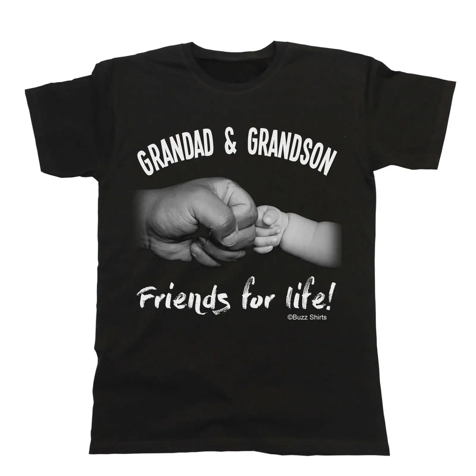 Grandad amp Grandson Friends For Life Mens T Shirt Birthday Fathers Day vintage Washed Top For Everyday Wear Comfortable