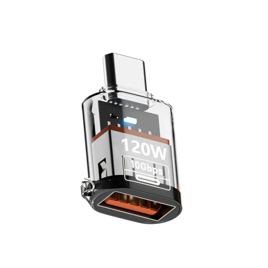 120-Watt USB To USB-C USB 3.2/Gen2 Dual-Sided 10GB Data Transfer Computer-to-Mobile-Device Converter with OTG Function Support