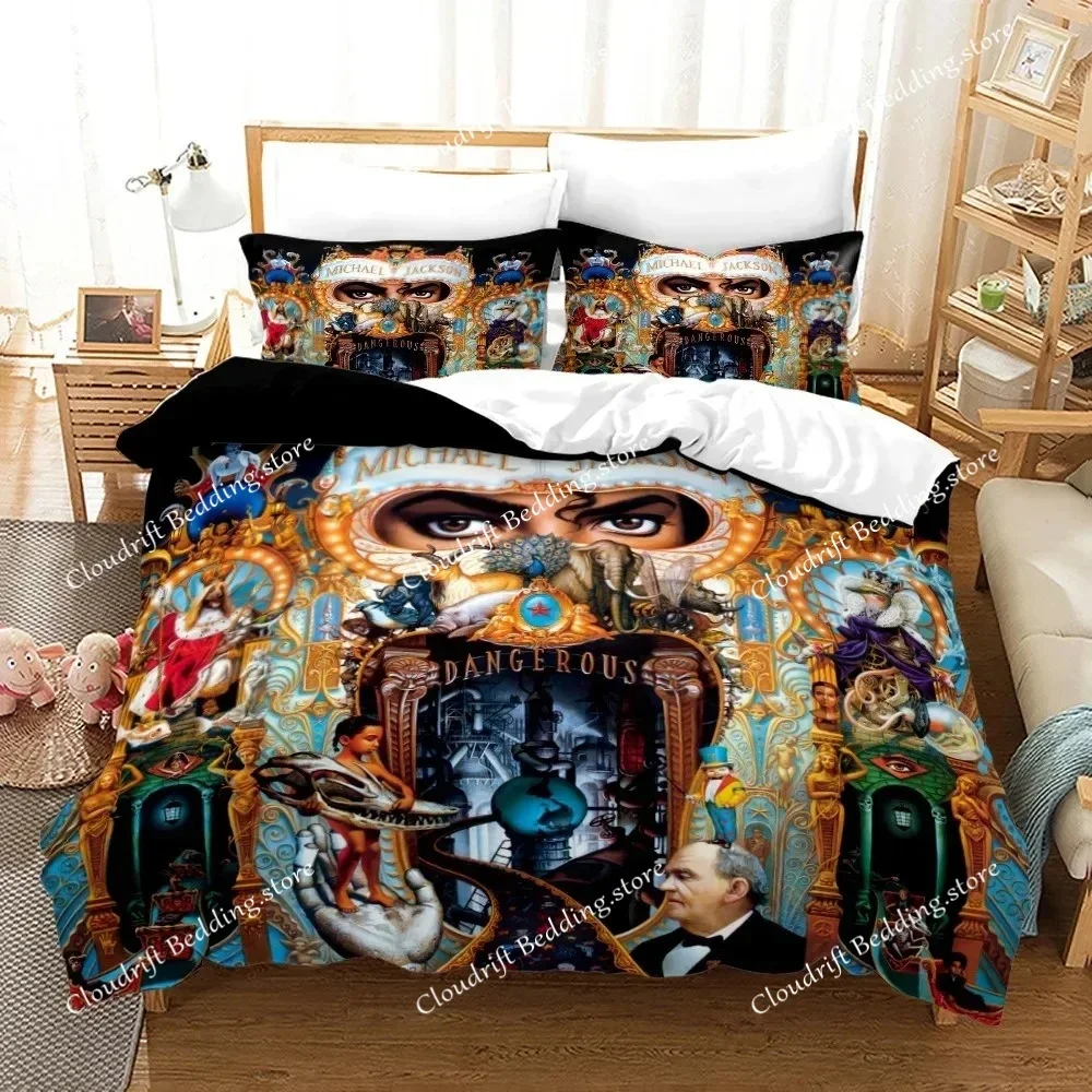 Michael Jackson Bedding Set Single Twin Full Queen King Size Musical Genius Bed Set Teenager Bedroom Duvetcover Sets026