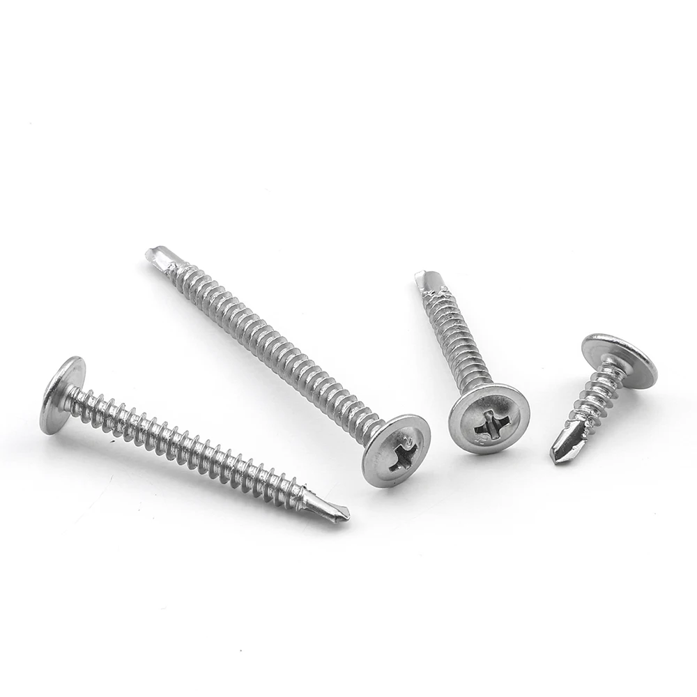 Hongtu 30 قطعة رأس الغسالة فيليبس برغي حفر ذاتي M4.2 M4.8 مسامير هارديفليكس من الفولاذ المقاوم للصدأ للصفائح المعدنية #4