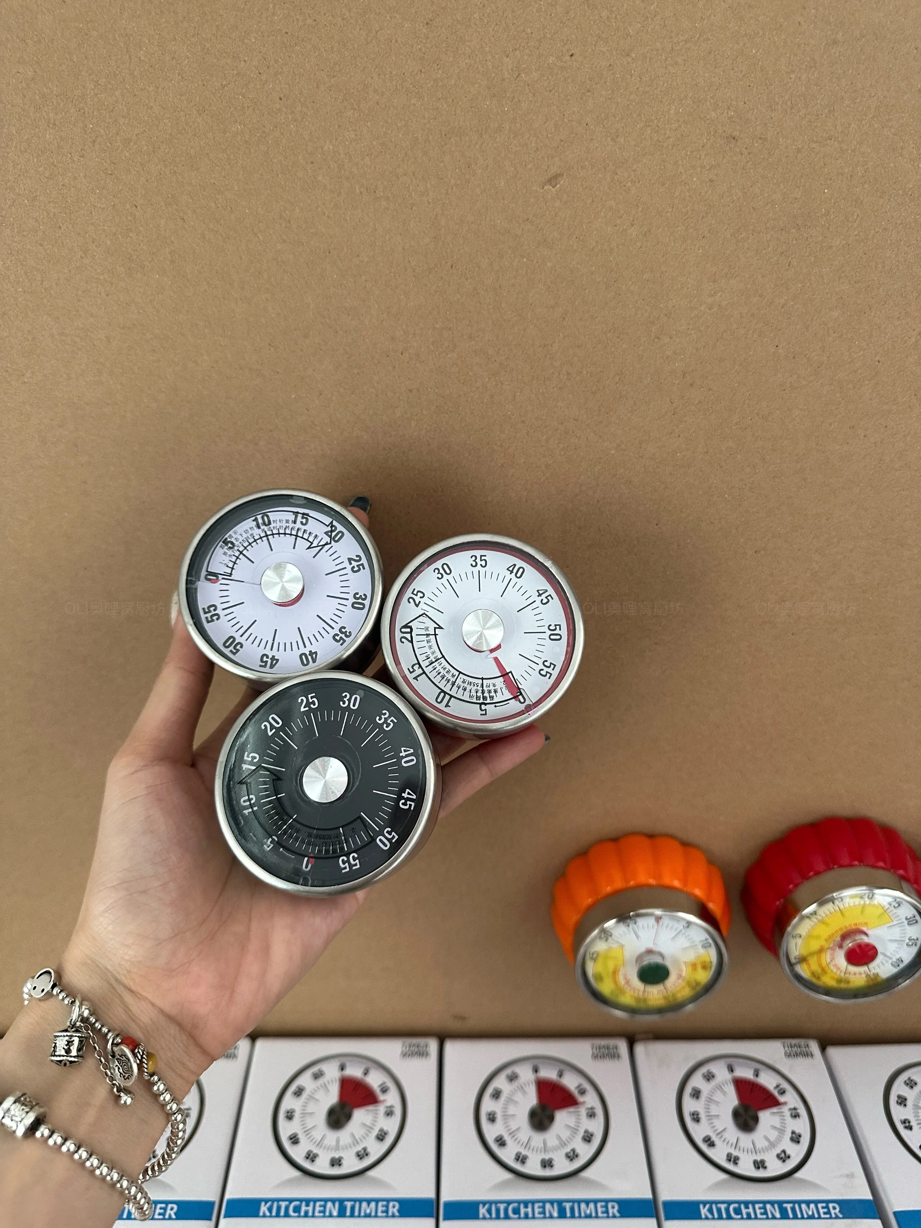 Mechanical Kitchen Timer Magnetic Countdown Timer Visual Alarm Clock For Kids Time Management Home Study Cooking Tool