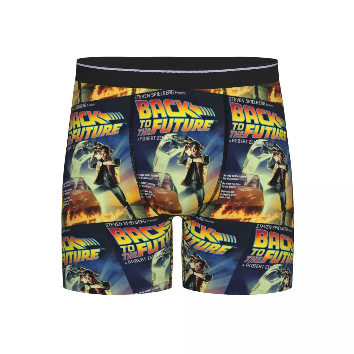 

Long Boxer Underpants Shorts Back To The Future Cartoon Classic Movie Panties Men Ventilate Underwear for Homme Man Boyfriend