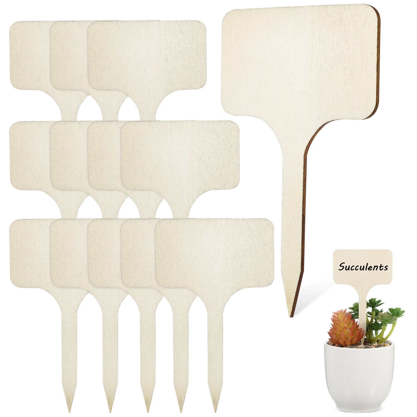 

50Pcs Wooden Plant Markers Smooth Surface Sturdy Material Garden Tags for All Gardening Needs Plant Labels Garden Tags