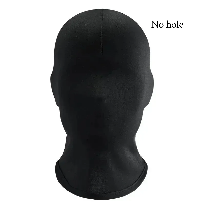 Black full face no hole cap child man Man Tactical Cs Balaclava sun UV protection bike motorcycle multi hole ski mask