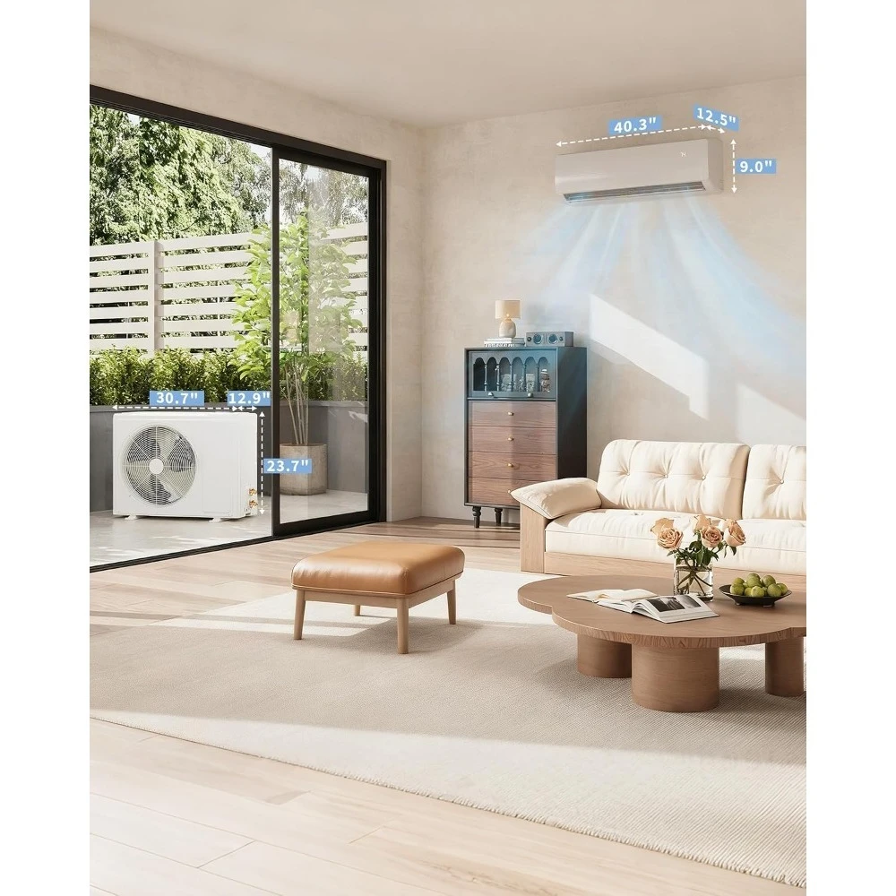 18000 BTU Mini Split Air Conditioner 19 SEER2 Ductless Inverter AC 230V Heat Pump 1250 Sq.Ft Cooling Heating, Custom