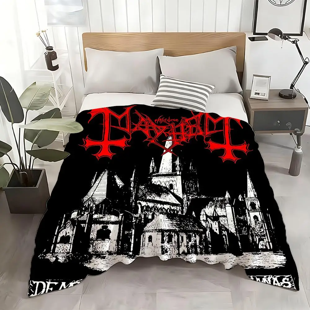 

Плед Mayhem Band, уютный, мягкий, фланелевый, легкий, приятный для кожи, для дивана, кровати, офиса и путешествий