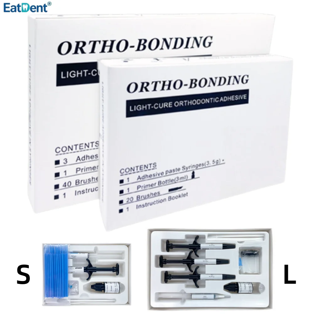 Dental Orthodontic Light Cured Adhesives Braces Glue Kit Etchant Acid Gel Light-Cure Paste Primer For Bonding Brackets Braces