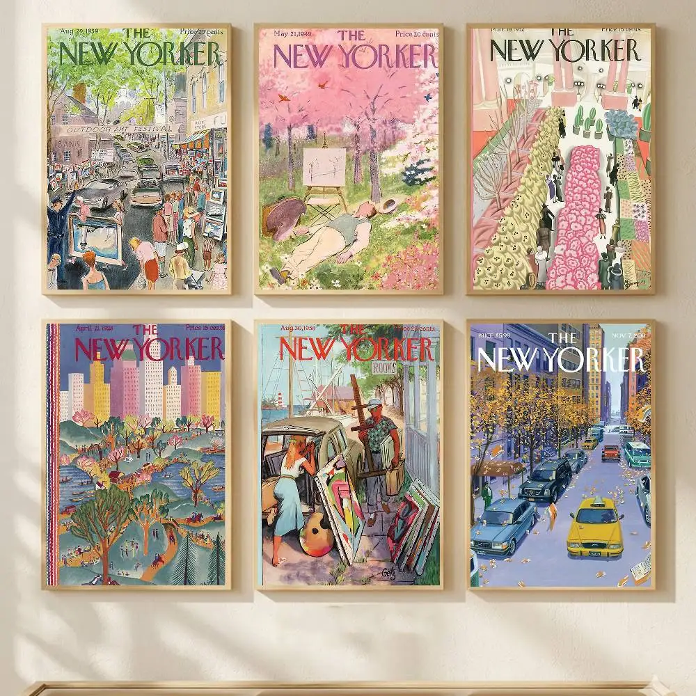 The New Yorker Poster Wall Art Print Art Suitable For Living Room Bedroom Bar Parlor Home Decoration Gift