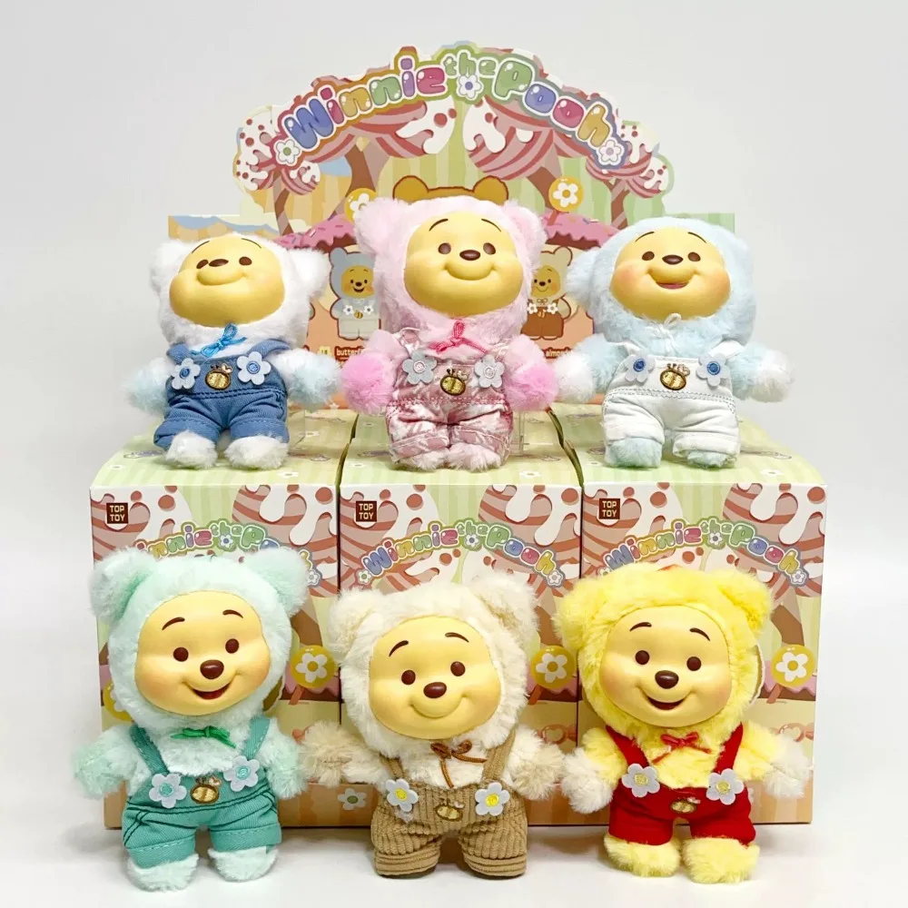 

HOT Miniso Disney Winnie The Pooh Candy Series Blind Box Cute Vinyl Face Pendant Pupu Bear Doll Fashion Trend Toy Christma Gift