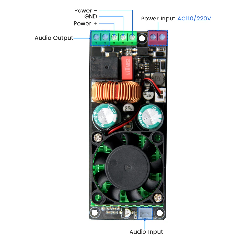 AIYIMA 500W Digital Power Amplifier Audio Board HIFI Class D Mono Sound Amplifiers Super LM3886/IRS2092S Amplificador