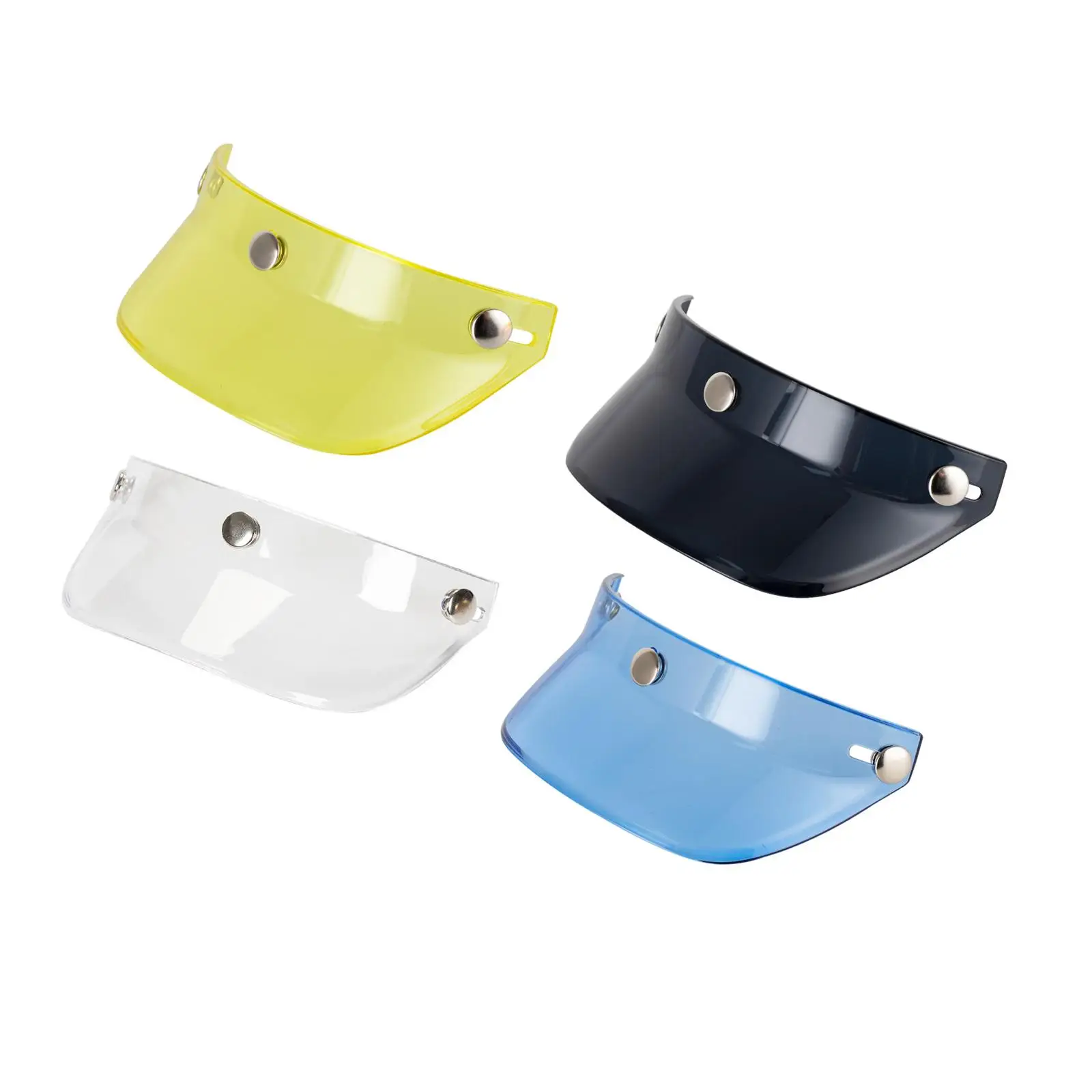 Helmet Visor Peak 3 Snap Visor Sunshield Peak for Retro Helmets Half Helmets 3/4 Helmets Helmets with 3 Buttons Accessories