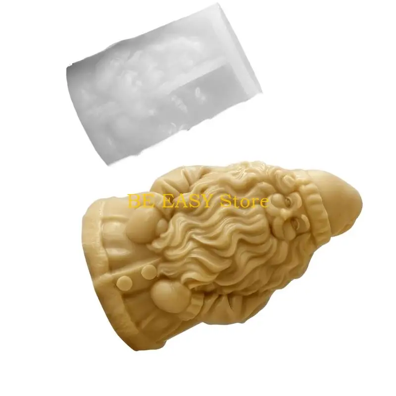 E28F Silicone Candle Mold for Candle Making,Santa Clauses Epoxy Resin Casting Molds for Making Aromatherapys Candle Home Decors
