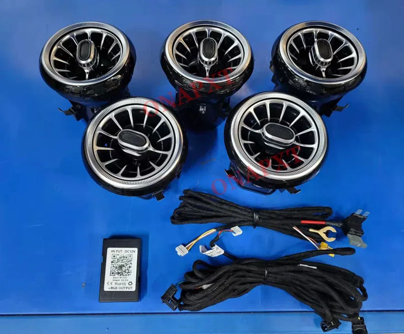 APP Bluetooth Steuerung Für Benz A/B/GLA/CLA W176 W246 W156 W117 Led Turbine Düse atmosphäre Lampe Air Vent Outlet Umgebungs licht – Detail 7