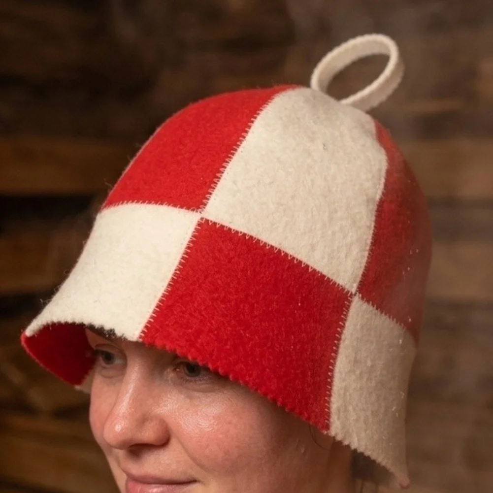 1/2pcs Wool Felt Sauna Hat For Men And Women Breathable Scalp & Ear Protection Cap For Steam Room And Spa Sessions=