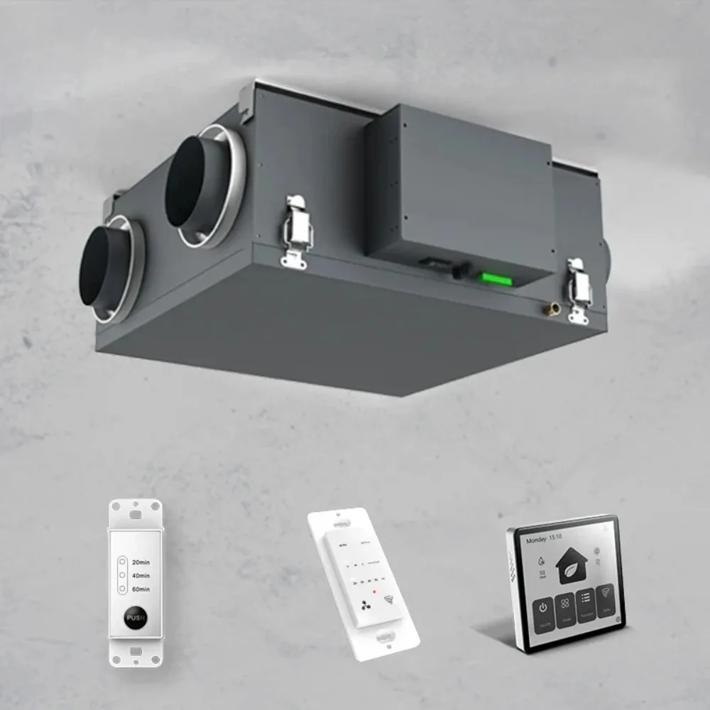 Air Handing Unit Home Heat Recovery Ventilation System Fresh Air Recuperator ERV HRV HVAC