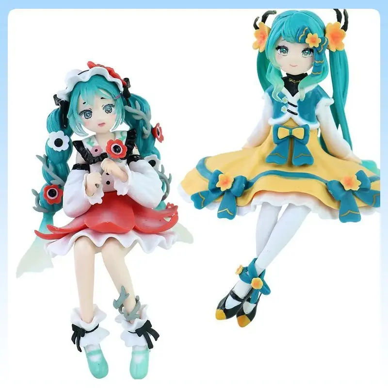 

Furong Noodles Stuffed Anime Figurine Hatsune Miku Series Model Cartoon PVC Collectible Display PC Case Desktop Decoration Gift