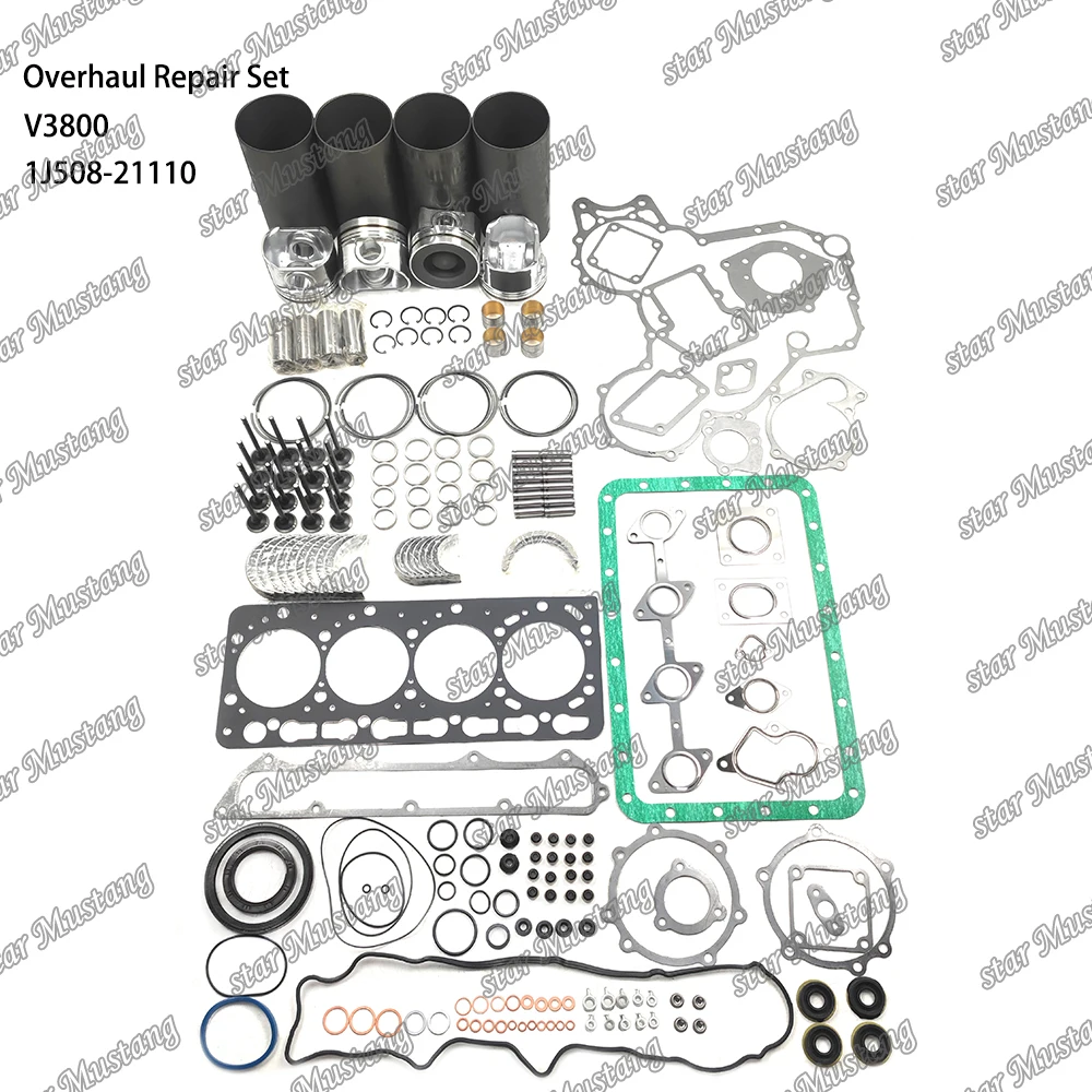 

Комплект для ремонта капитального ремонта V3800 1J508-21110 1J508-21050, подходит для деталей двигателя Kubota