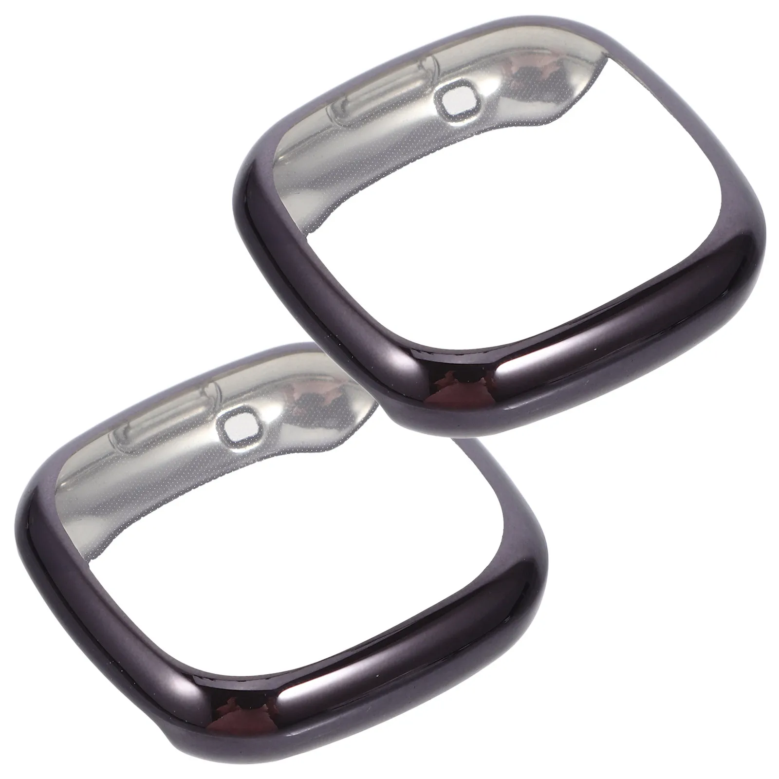 

2Pcs Electroplated Tpu Protective Case Simple Watch Shell Shockproof Cover for Versa3 Sense Smartwatch Accessories