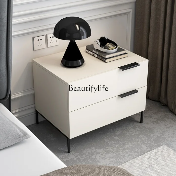 

Minimalist Bedside High-Grade Nordic Modern & Minimalism Locker Light Luxury Storage Bedside Small Cabinet