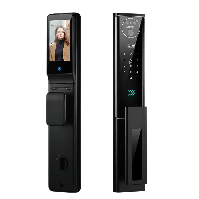 

July008 Outdoor Waterproof Smart Locks 3D Facial Fingerprint Visual Intercom Password Anti-Theft Antifreeze Intelligent Door Loc