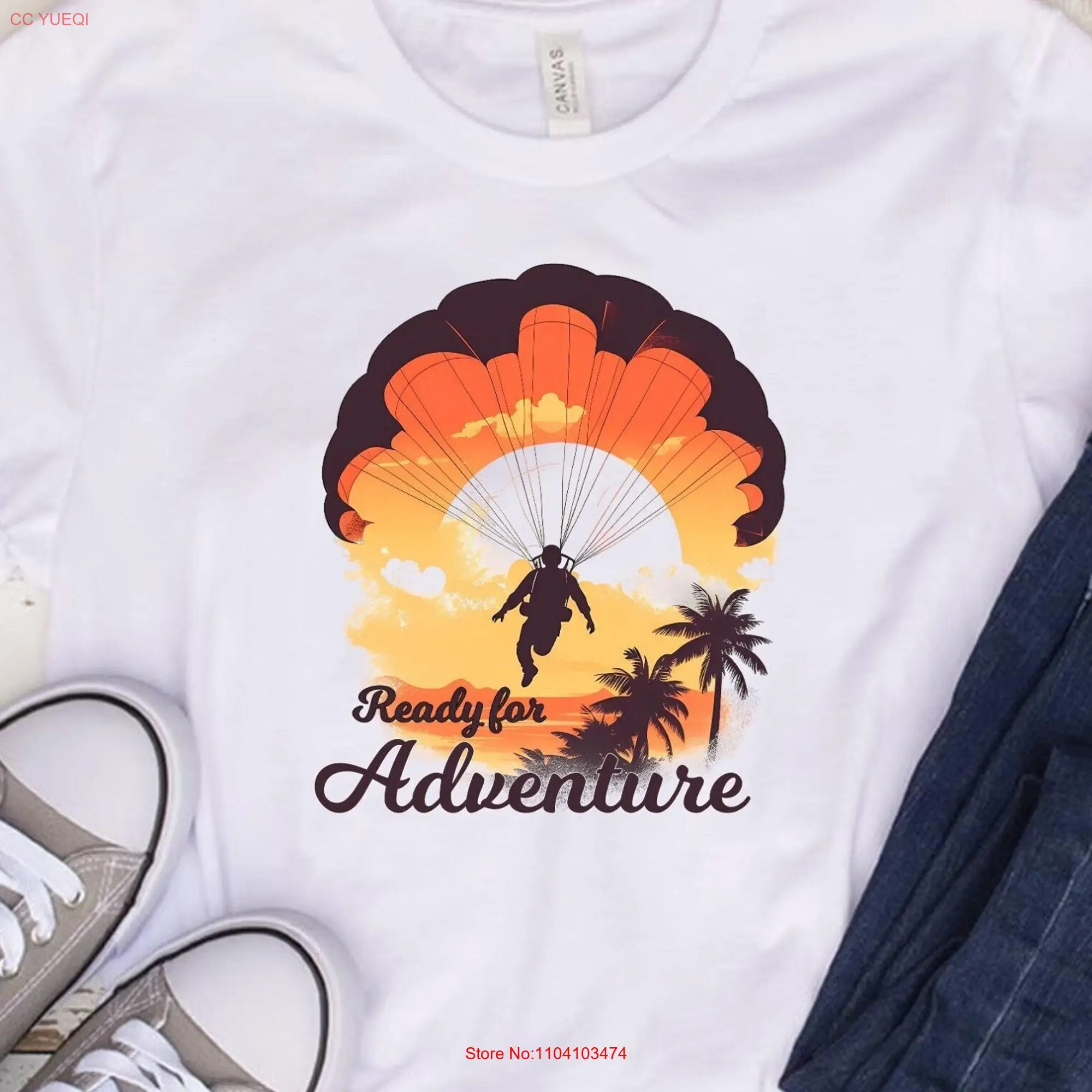 Skydiver T Shirt Adventure Lovers Skydiving Passion Parachuting Adrenaline Addicts Clothes long or short sleeves