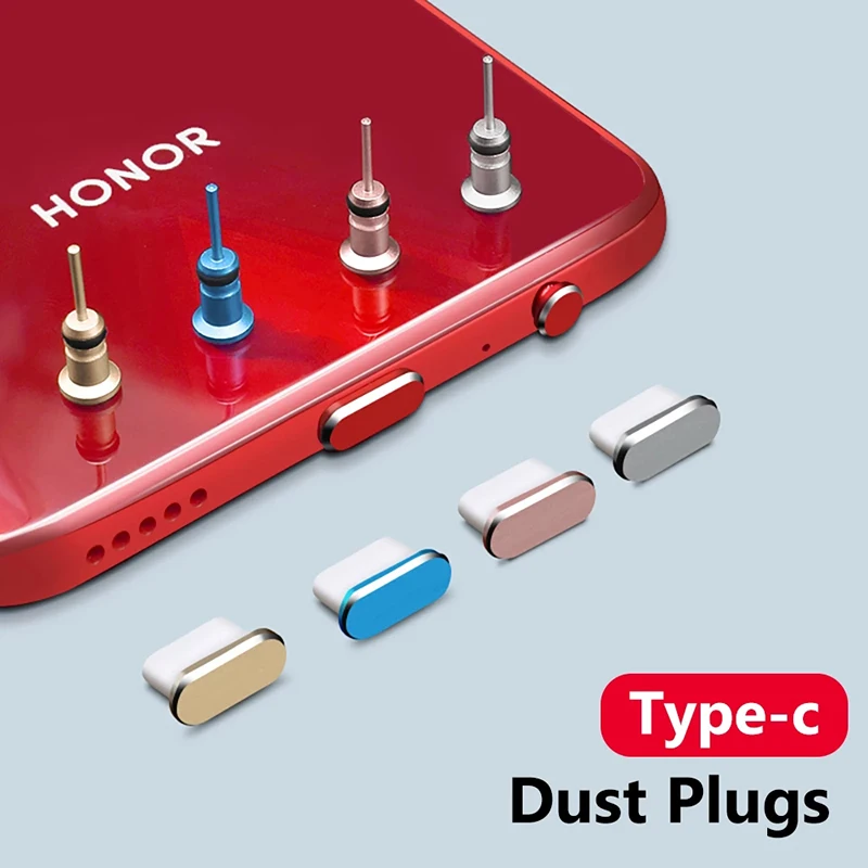 Type C Plug Dust Plug 3.5mm Earphone Jack Sim Card USB Type-C Anti Dust Plug For Samsung S24 Huawei Honor Xiaomi Redmi Oneplus