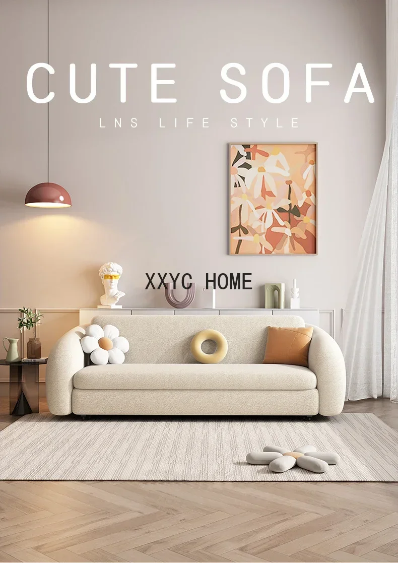 

Dual-Purpose Slaapbank Opvouwbare Woonkamer Nordic Crème Stijl Opslag Multi-Functioneel Tweepersoonsbed